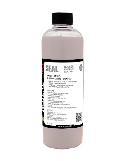 A bottle of Seal tyre shine